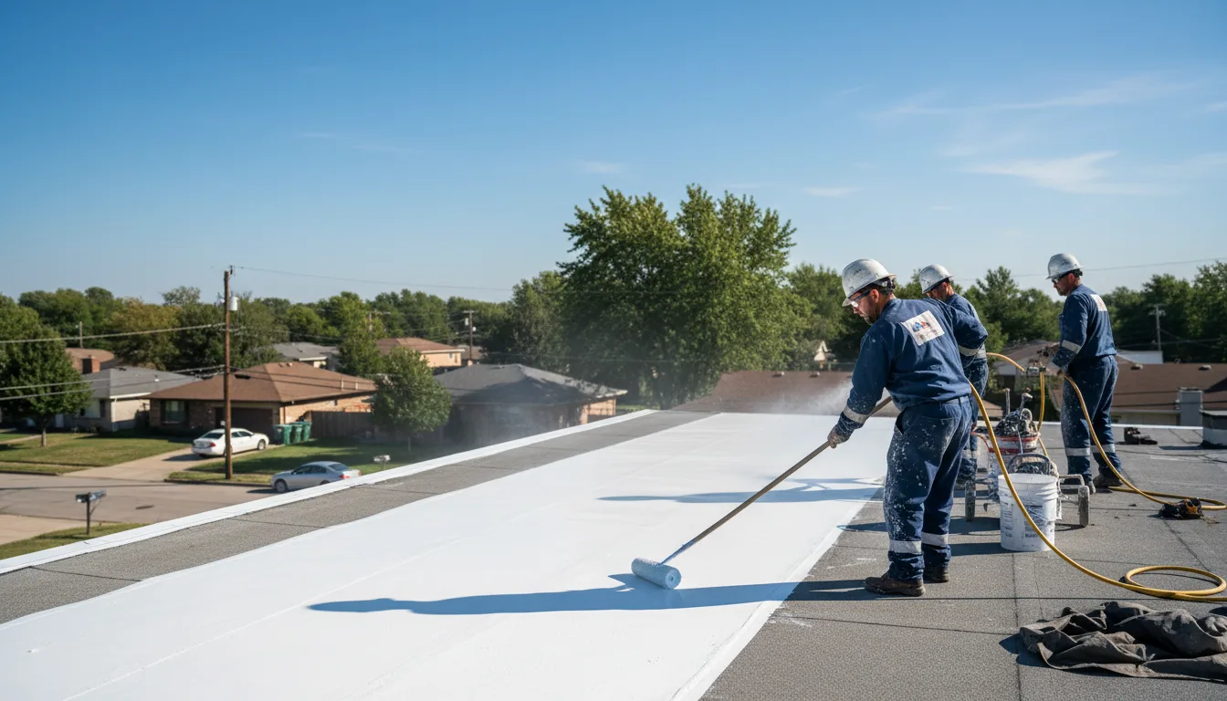 Commercial roof coating in Saxon, WV near me